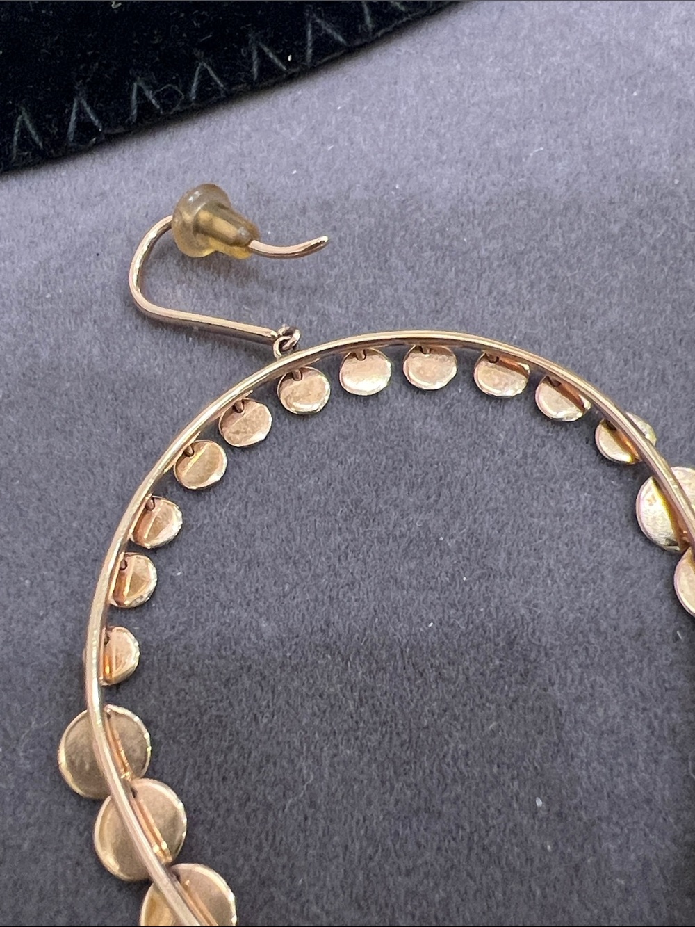 Lana Gold Teardrop Disc Hoop Earrings - Picture 6 of 6